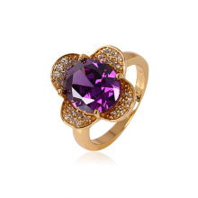 Xuping Fashion Flower Ring avec plaqué or 18 carats